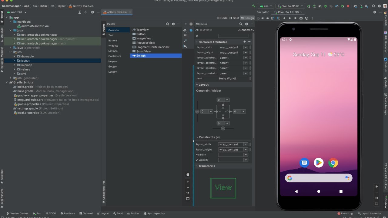 Android Studio amb l'emulador virtual