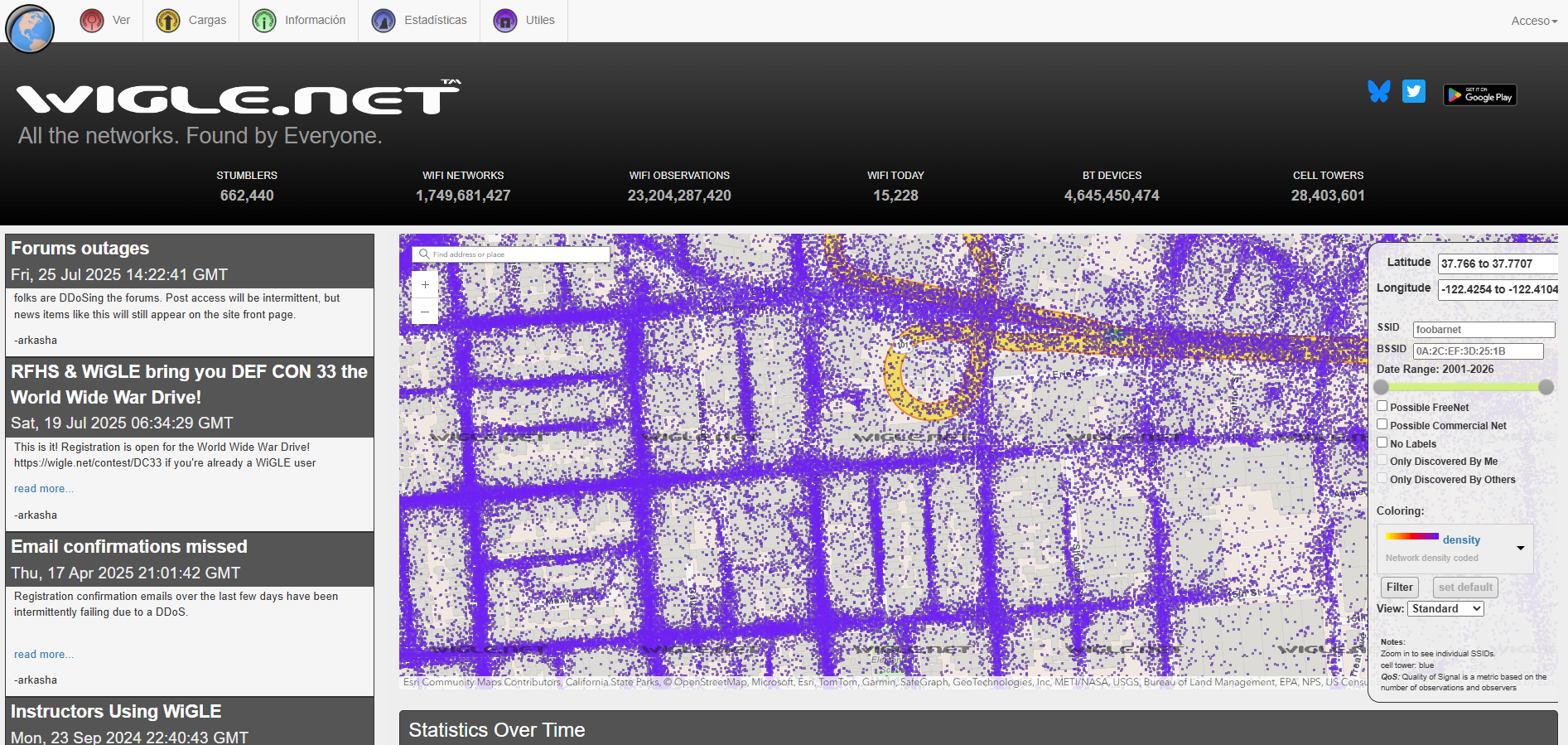 Mapa War Driving
